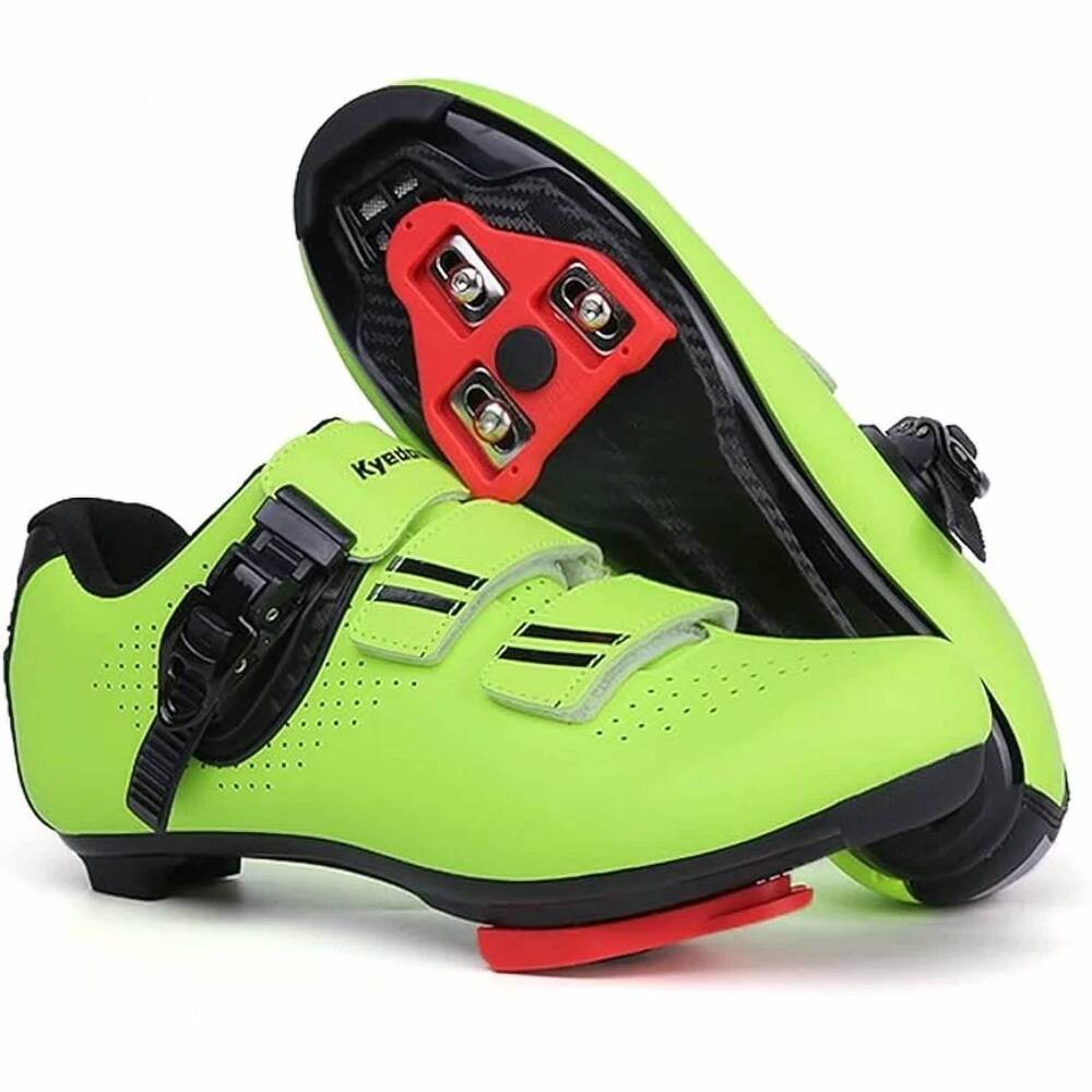 NEW KYEDOO men's delta cleats compatible hook loop cycling shoes in neon opal gr